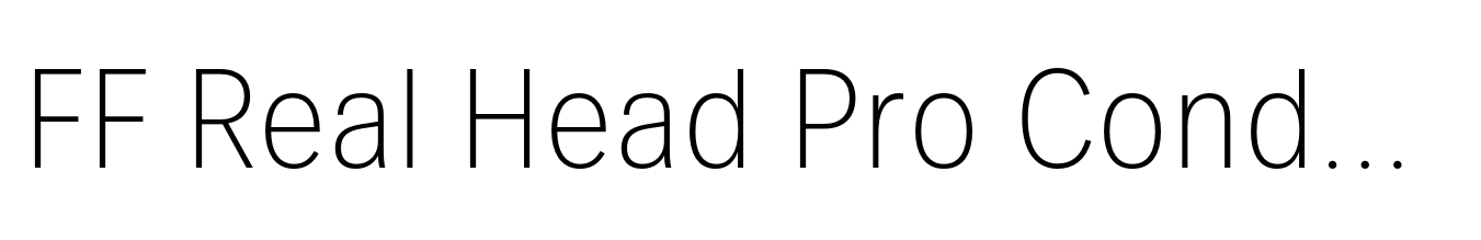 FF Real Head Pro Condensed ExtraLight